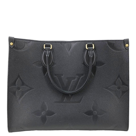 LOUIS VUITTON Onthego MM Giant Monogram Empreinte Shoulder Bag Black