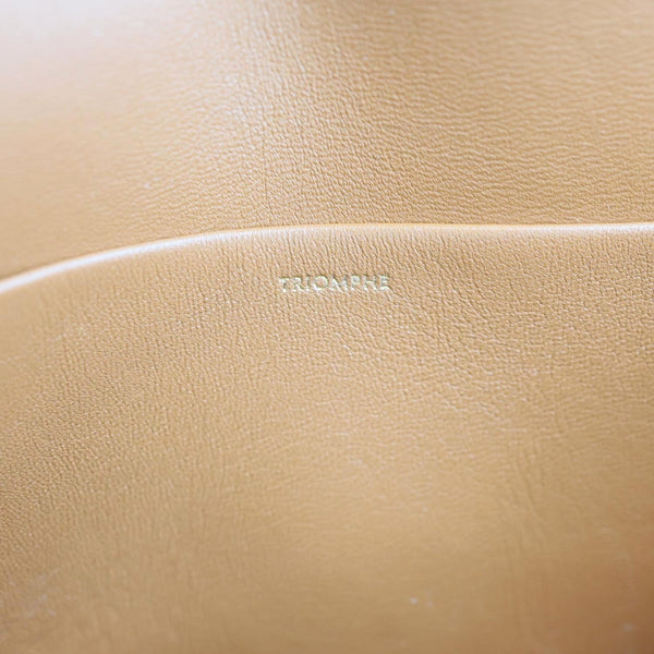 CELINE Triomphe Leather Shoulder Bag Brown