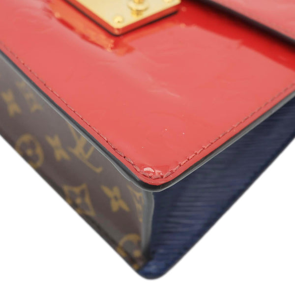 LOUIS VUITTON Spring Street Monogram Vernis Shoulder Bag Scarlet