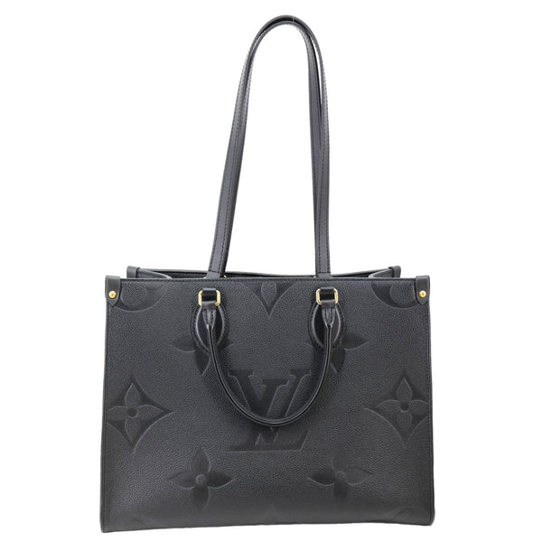 LOUIS VUITTON Onthego MM Giant Monogram Empreinte Shoulder Bag Black