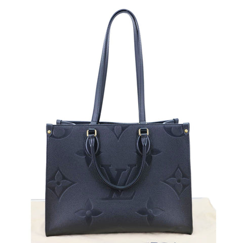 LOUIS VUITTON Onthego MM Giant Monogram Empreinte Shoulder Bag Black