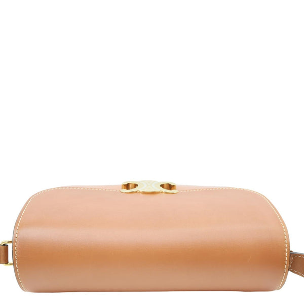 CELINE Triomphe Leather Shoulder Bag Brown
