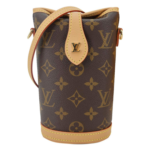 LOUIS VUITTON Fold Me Pouch Monogram Canvas Shoulder Bag Brown