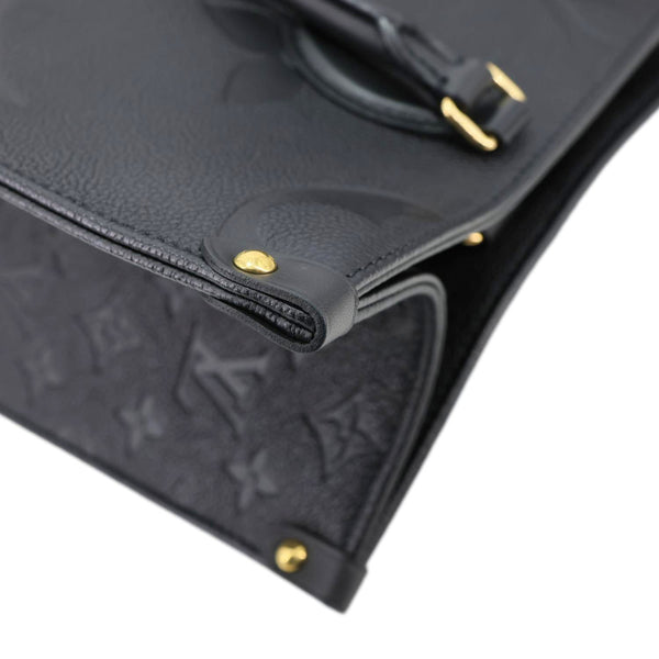 LOUIS VUITTON Onthego MM Giant Monogram Empreinte Shoulder Bag Black