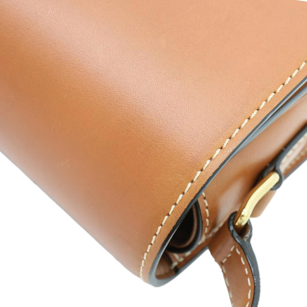CELINE Triomphe Leather Shoulder Bag Brown