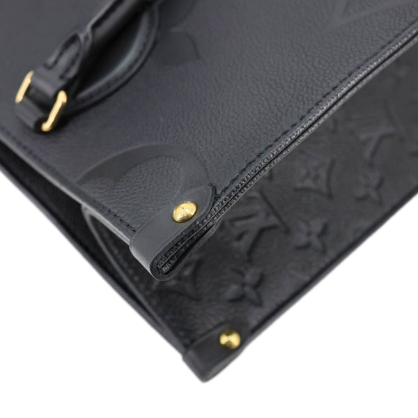 LOUIS VUITTON Onthego MM Giant Monogram Empreinte Shoulder Bag Black