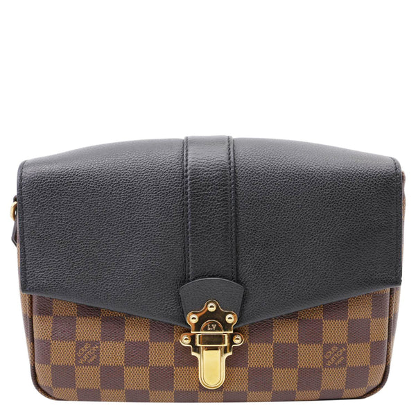 Louis Vuitton Clapton Damier Ebene Shoulder Bag Black