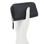 PRADA Saffiano Leather Key Holder Black