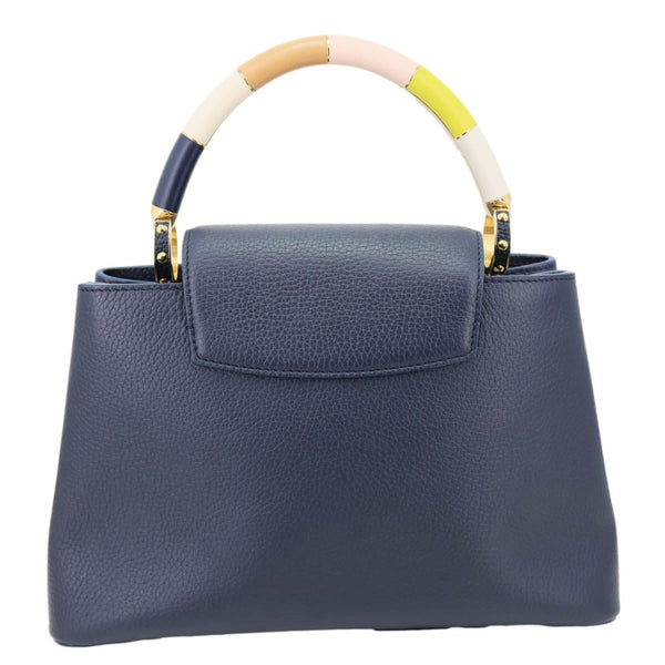 LOUIS VUITTON Capucines PM Taurillon Leather Shoulder Bag Navy Blue