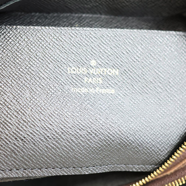 LOUIS VUITTON Double Zip Pochette Monogram Reverse Canvas Crossbody Bag Brown
