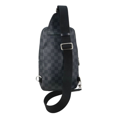 LOUIS VUITTON Avenue Sling Damier Graphite Backpack Bag Black