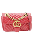 GUCCI Marmont Small Matelasse Leather Crossbody Bag Red 446744