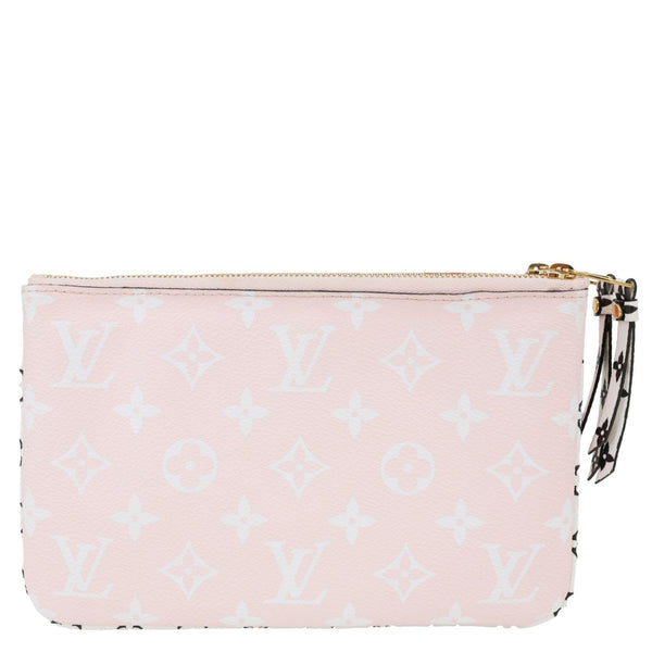 LOUIS VUITTON Double Zip Pochette Giant Monogram Jungle Crossbody Bag Red