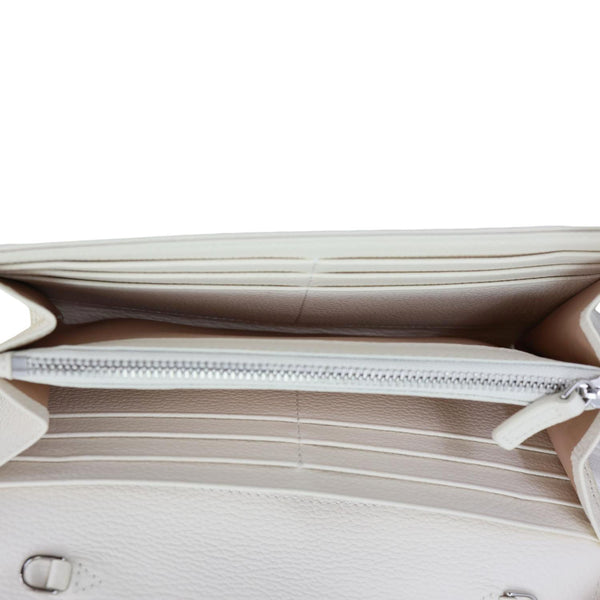 MCM Patricia Visetos Canvas Wallet On Chain White