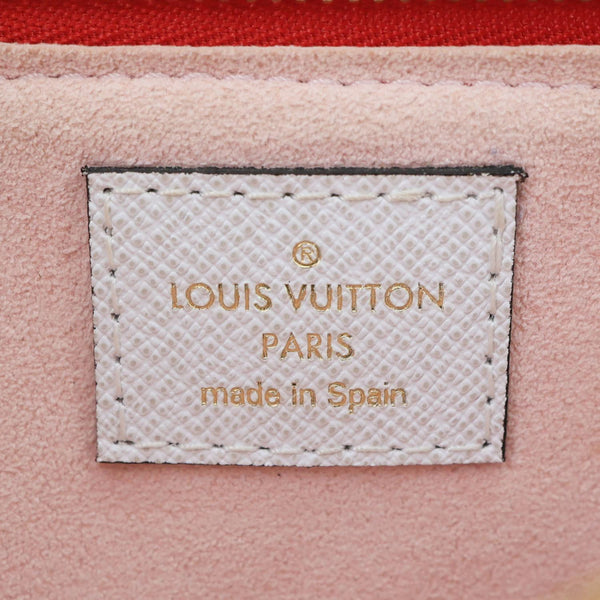 LOUIS VUITTON Double Zip Pochette Giant Monogram Jungle Crossbody Bag Red