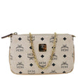 MCM Visetos Coated Canvas Pochette Cream