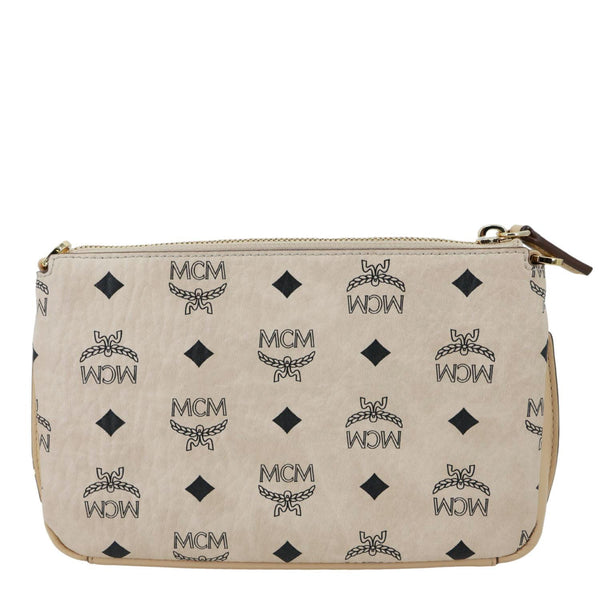 MCM Visetos Coated Canvas Pochette Cream