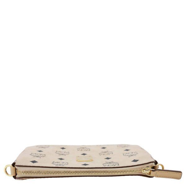 MCM Visetos Coated Canvas Pochette Cream