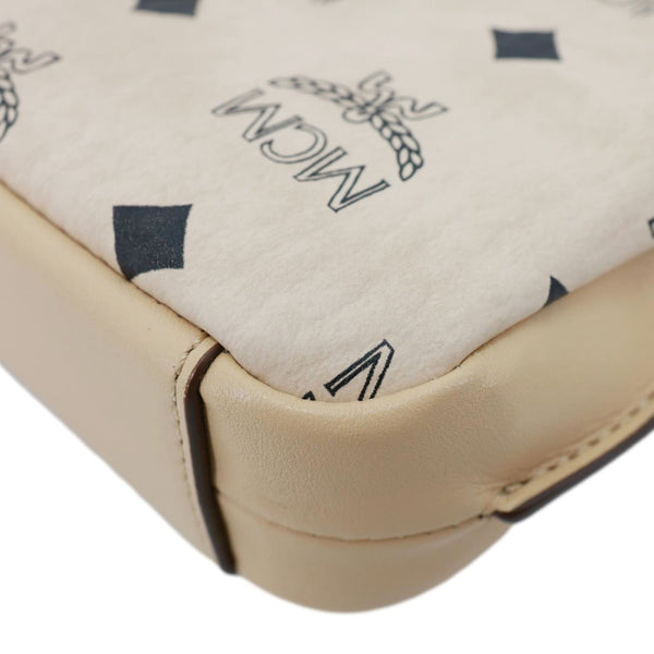 MCM Visetos Coated Canvas Pochette Cream