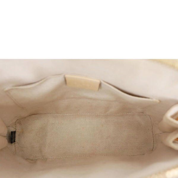 GUCCI Horsebit 1955 Mini Leather Top Handle Crossbody Bag Cream 640716