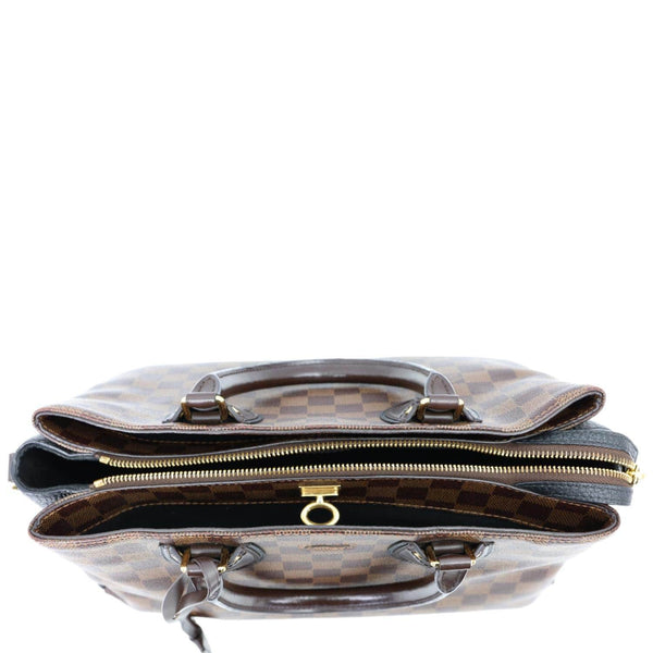 LOUIS VUITTON Normandy Damier Ebene Satchel Shoulder Bag Brown