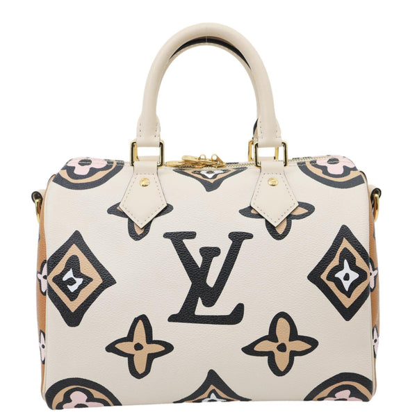 LOUIS VUITTON Speedy 25 Bandouliere Wild at Heart Monogram Canvas Shoulder Bag Creme