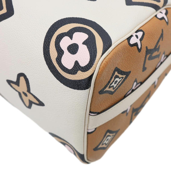 LOUIS VUITTON Speedy 25 Bandouliere Wild at Heart Monogram Canvas Shoulder Bag Creme