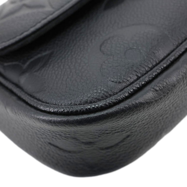LOUIS VUITTON Ivy Empreinte Leather Wallet On Chain Shoulder Bag Black