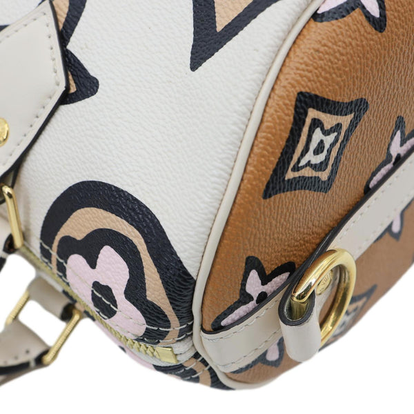 LOUIS VUITTON Speedy 25 Bandouliere Wild at Heart Monogram Canvas Shoulder Bag Creme