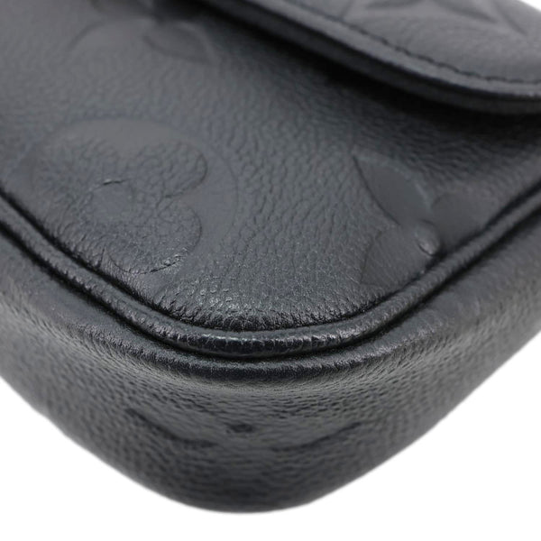 LOUIS VUITTON Ivy Empreinte Leather Wallet On Chain Shoulder Bag Black
