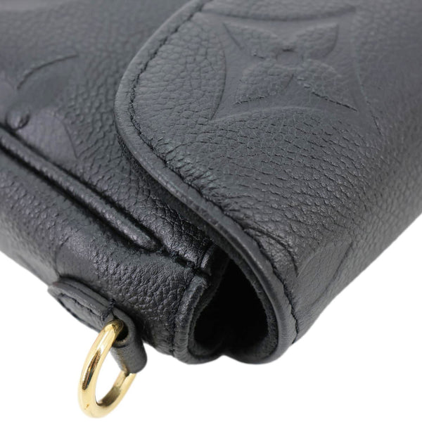 LOUIS VUITTON Ivy Empreinte Leather Wallet On Chain Shoulder Bag Black
