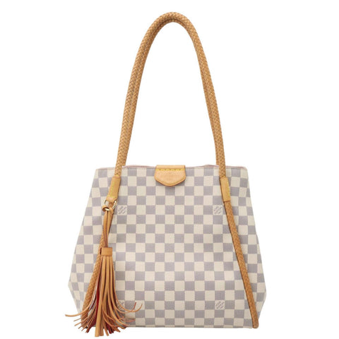 LOUIS VUITTON Propriano Damier Azur Tote Bag Rose Ballerine