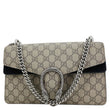 GUCCI Dionysus Small GG Supreme Canvas Shoulder Bag Beige 400249
