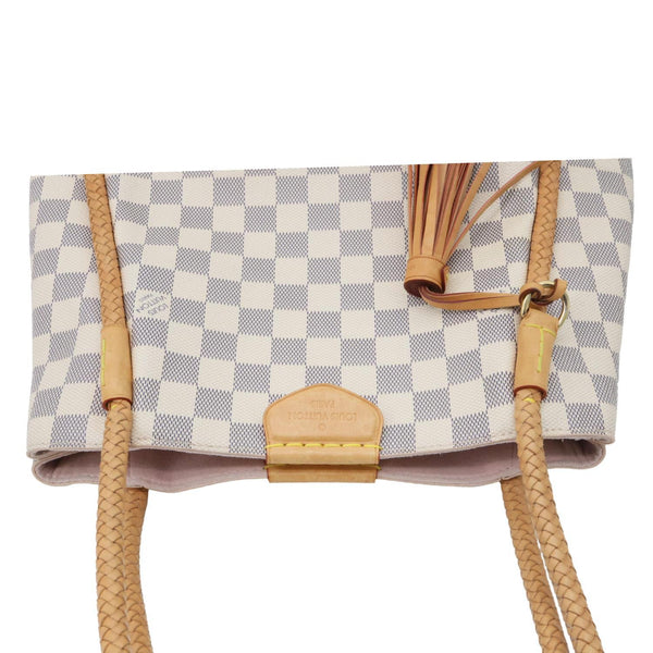 LOUIS VUITTON Propriano Damier Azur Tote Bag Rose Ballerine