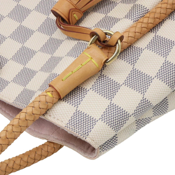 LOUIS VUITTON Propriano Damier Azur Tote Bag Rose Ballerine