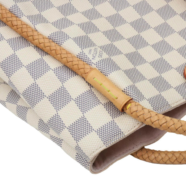 LOUIS VUITTON Propriano Damier Azur Tote Bag Rose Ballerine