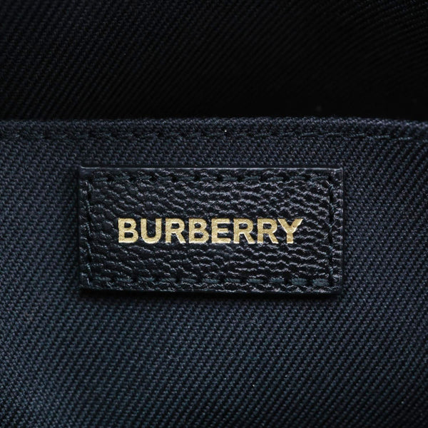 BURBERRY Check Canvas Calfskin Leather Camera Bag Beige
