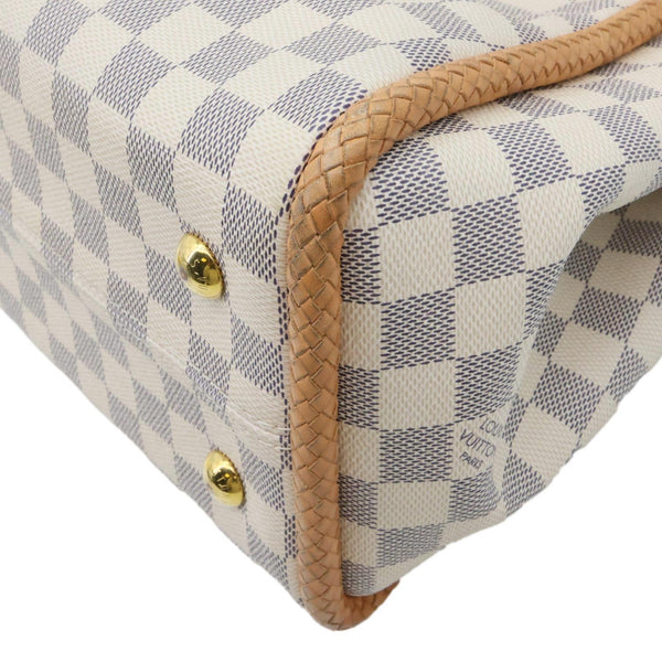 LOUIS VUITTON Propriano Damier Azur Tote Bag Rose Ballerine