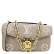 LOUIS VUITTON Metis East West Pochette Empreinte Leather Crossbody Bag Beige