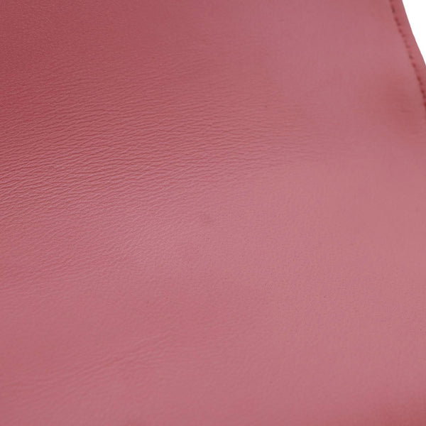 CHANEL Top Handle Quilted Lambskin Leather Wallet On Chain Shoulder Bag Pink