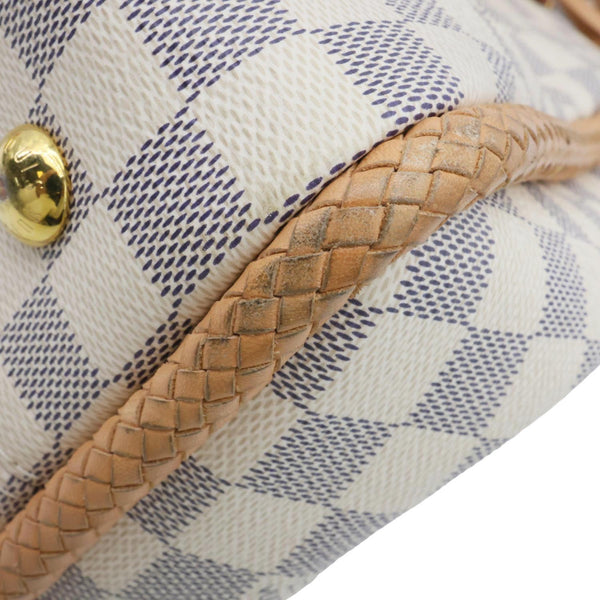 LOUIS VUITTON Propriano Damier Azur Tote Bag Rose Ballerine