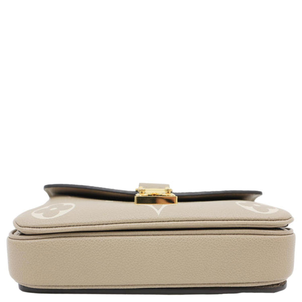 LOUIS VUITTON Metis East West Pochette Empreinte Leather Crossbody Bag Beige
