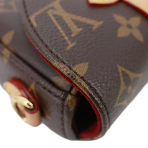 LOUIS VUITTON Micro Chantilly Monogram Canvas Crossbody Bag Brown