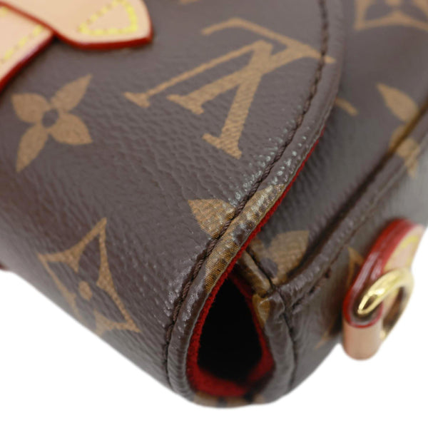 LOUIS VUITTON Micro Chantilly Monogram Canvas Crossbody Bag Brown