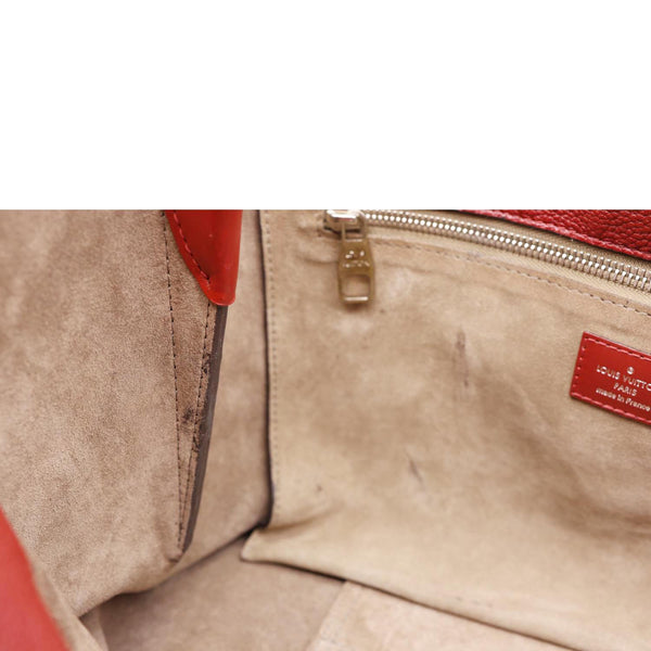 LOUIS VUITTON  W PM Veau Cachemire Calfskin Tote Bag Maroon