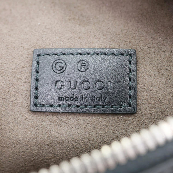 GUCCI Tennis GG Calfskin Embossed Leather Belt Bag Black 779896
