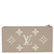 LOUIS VUITTON Felicie Pochette Empreinte Leather Zippy Insert Wallet Tourterelle