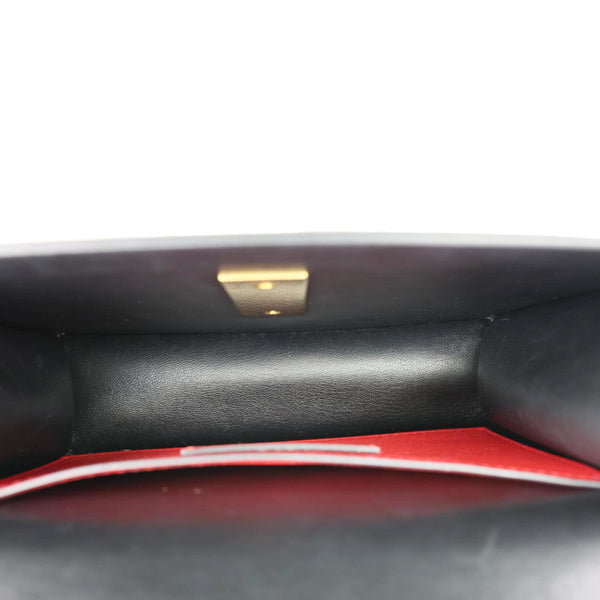 VALENTINO VLOCK Chain Small Leather Shoulder Bag Black