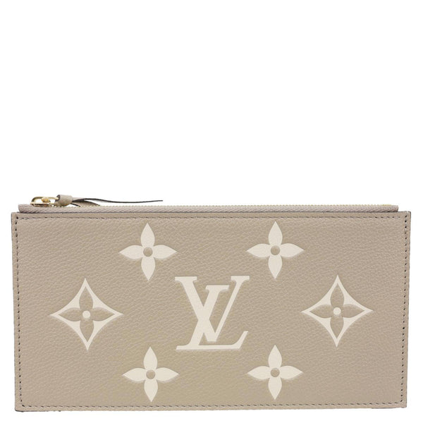 LOUIS VUITTON Felicie Pochette Empreinte Leather Zippy Insert Wallet Tourterelle