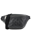 GUCCI Tennis GG Calfskin Embossed Leather Belt Bag Black 779896